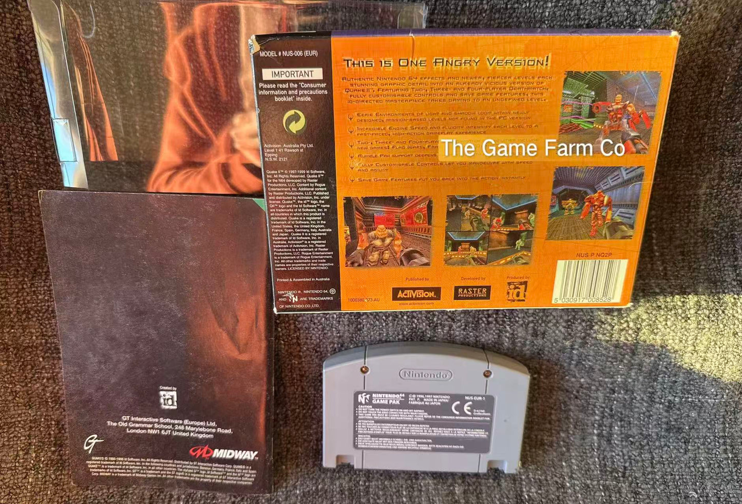 Quake II N64 Physical Game CIB PAL Tested Used Good Condition