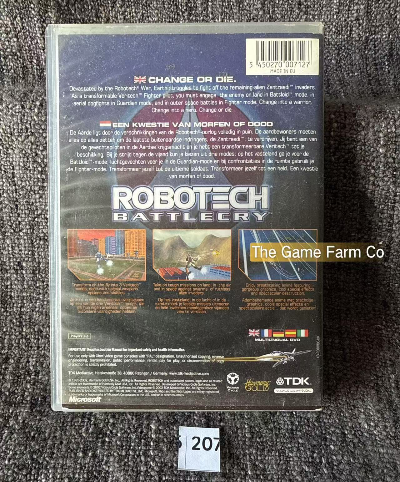 Robotech Battlecry Game Microsoft Xbox Original
