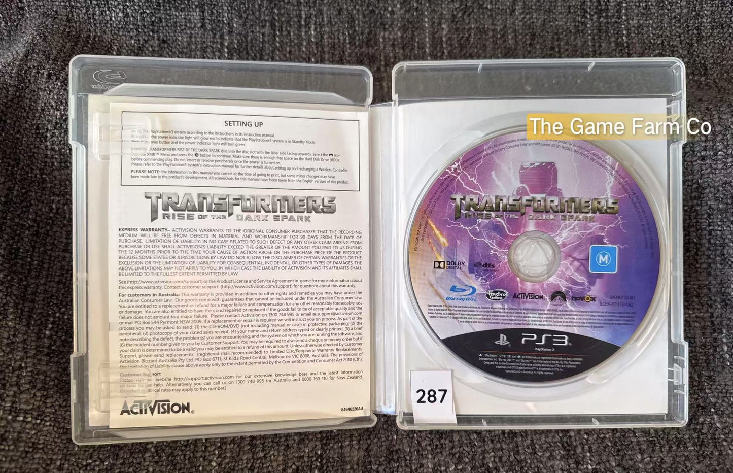 Transformers The Rise Of The Dark Spark Game - PS3 - Sony PlayStation 3