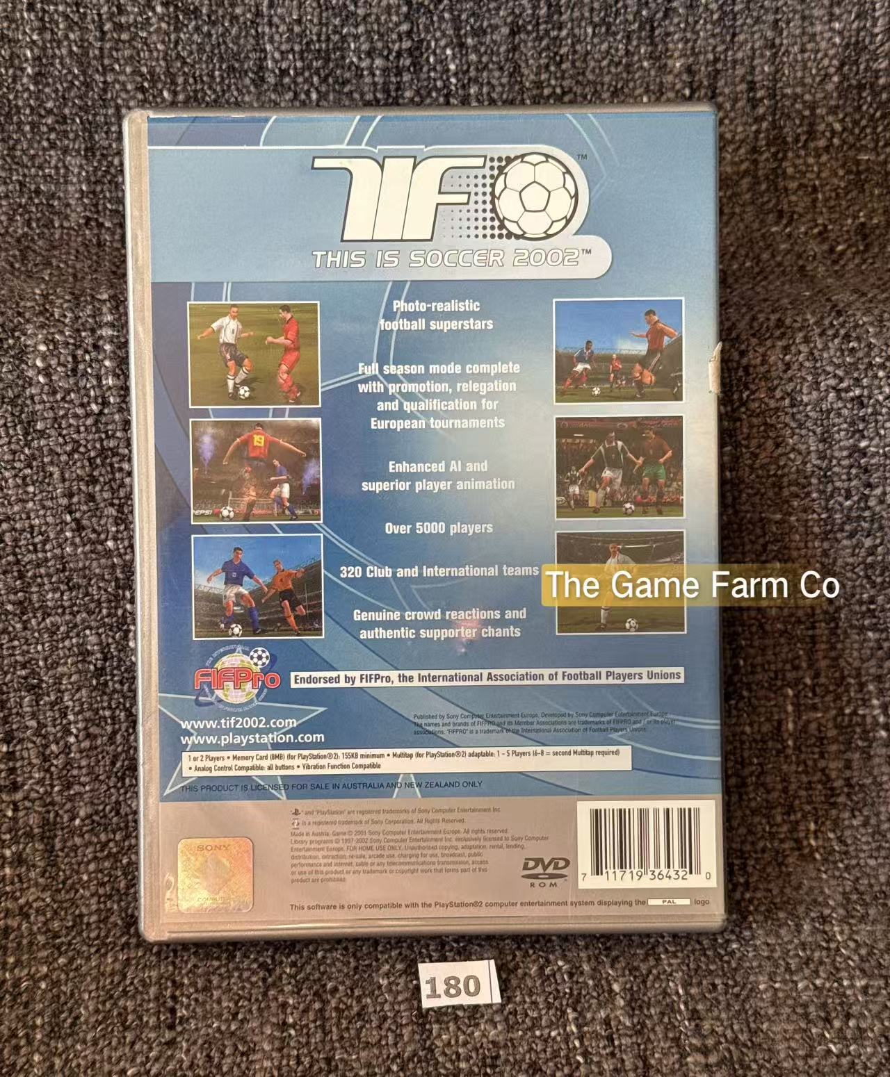 This is Soccer 2002 PS2 Physical Game CIB PAL Tested Used