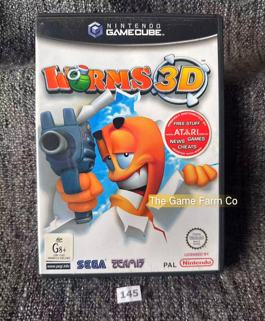 Worms 3D (Nintendo GameCube) Complete CIB Manual - PAL Version Tested