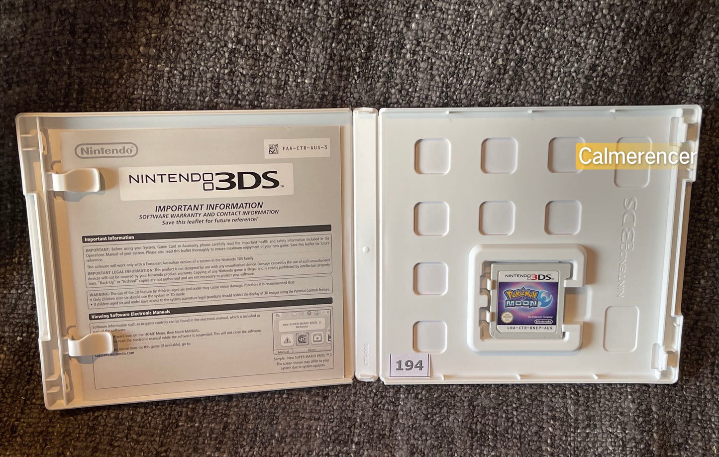 Pokemon Moon Game Nintendo 3DS
