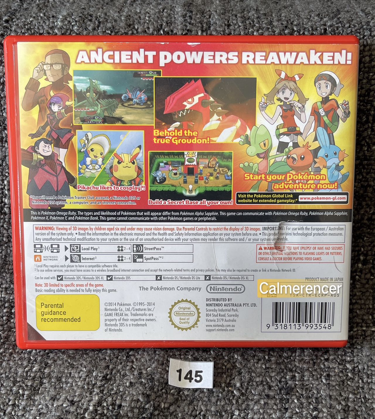 Pokemon Omega Ruby Game Nintendo 3DS