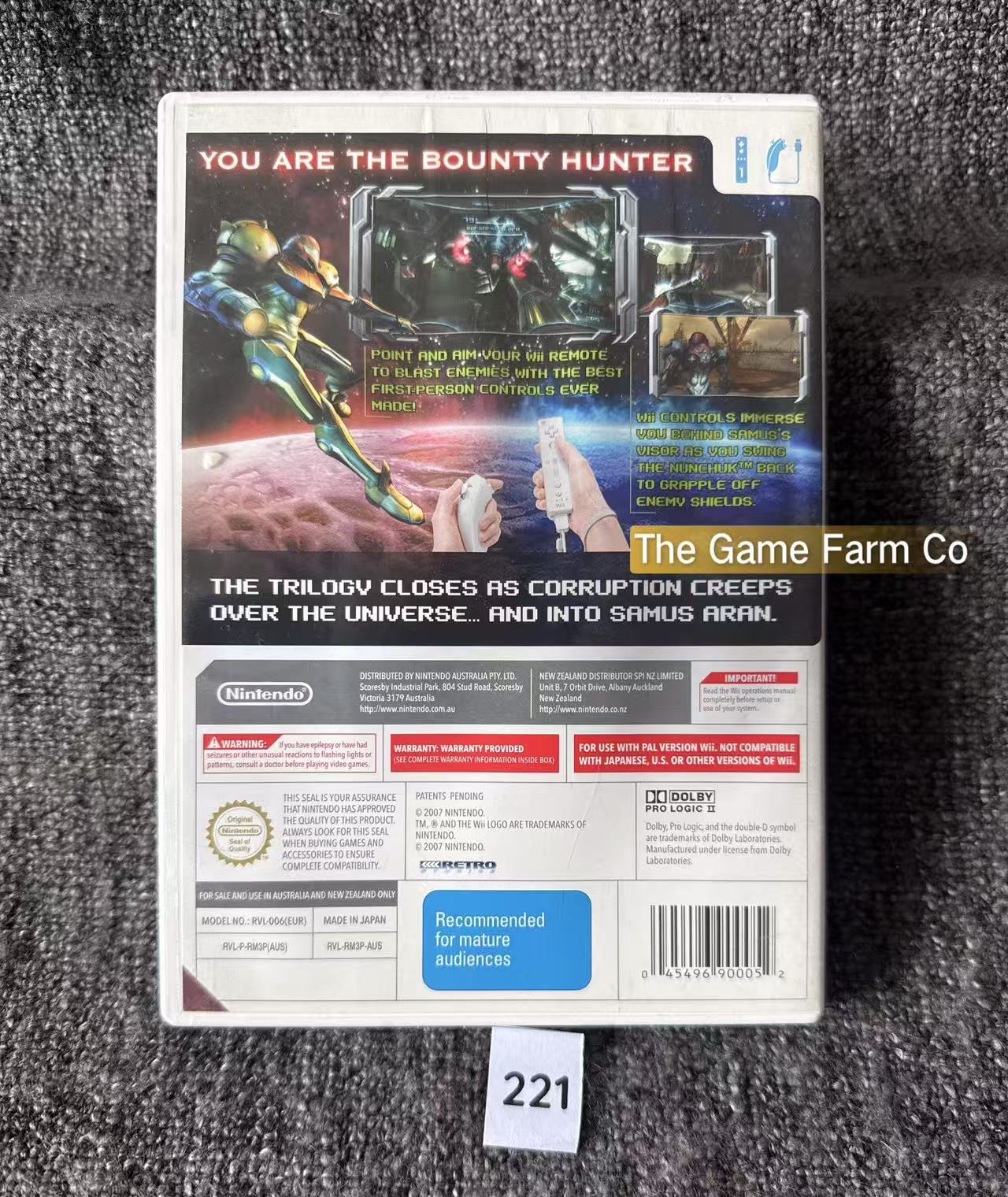 Metroid Prime 3 Corruption - Nintendo Wii game