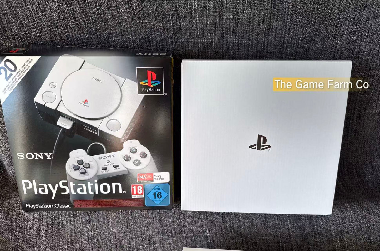 Sony PlayStation Classic / Mini  console Boxed Like New With Controllers & Cords - Pal Version