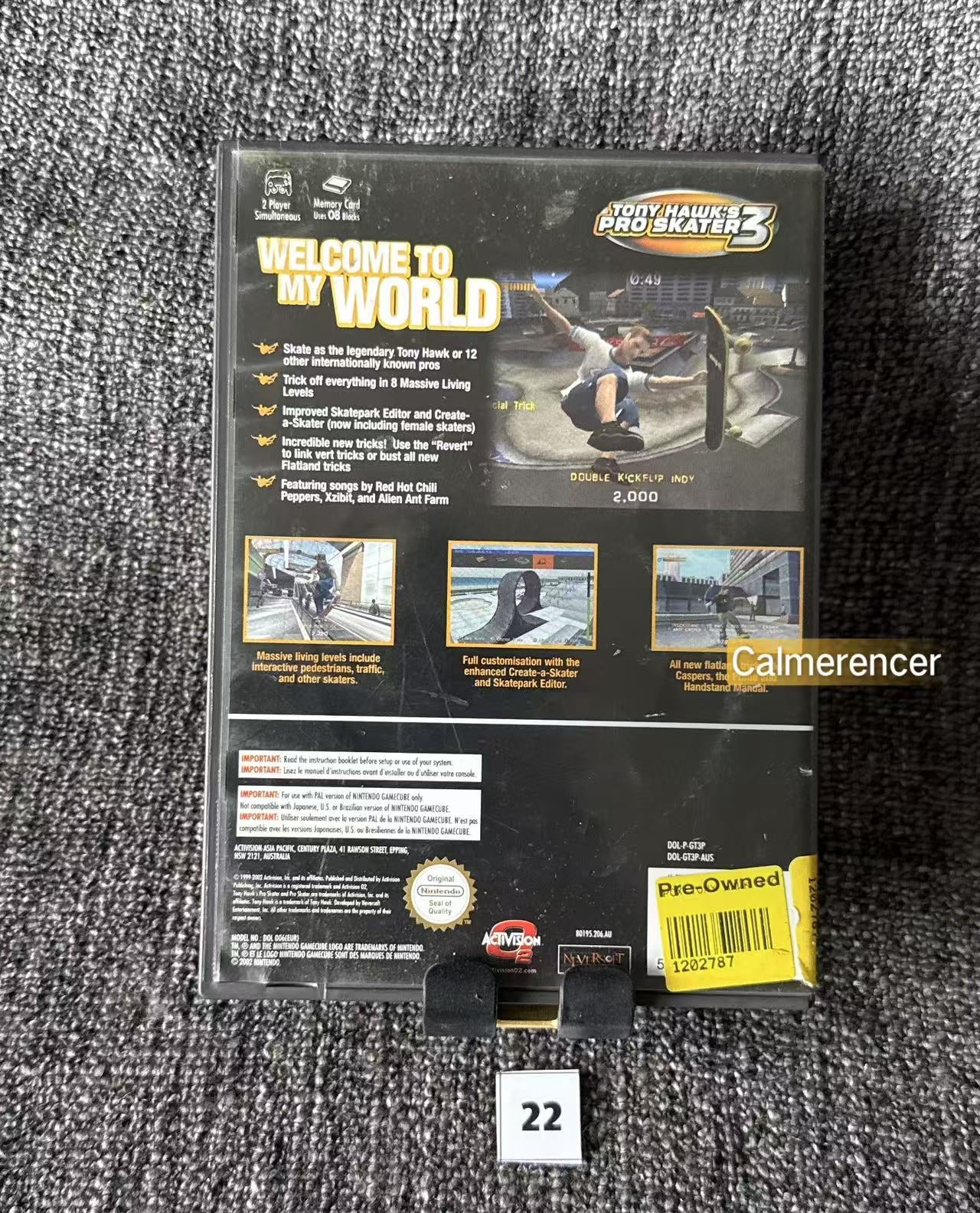Tony Hawk Pro Skater 3 Game - Nintendo Gamecube - Pal Version
