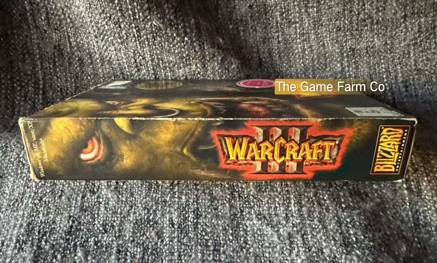 Warcraft III 3: Reign of Chaos (PC Windows) Vintage Big Box & Manual ONLY No Game Discs