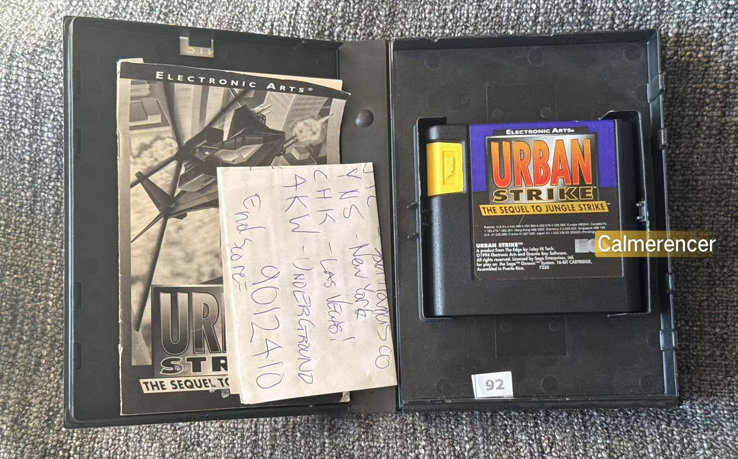Urban Strike The Sequel To Jungle Strike Game - Sega Mega Drive