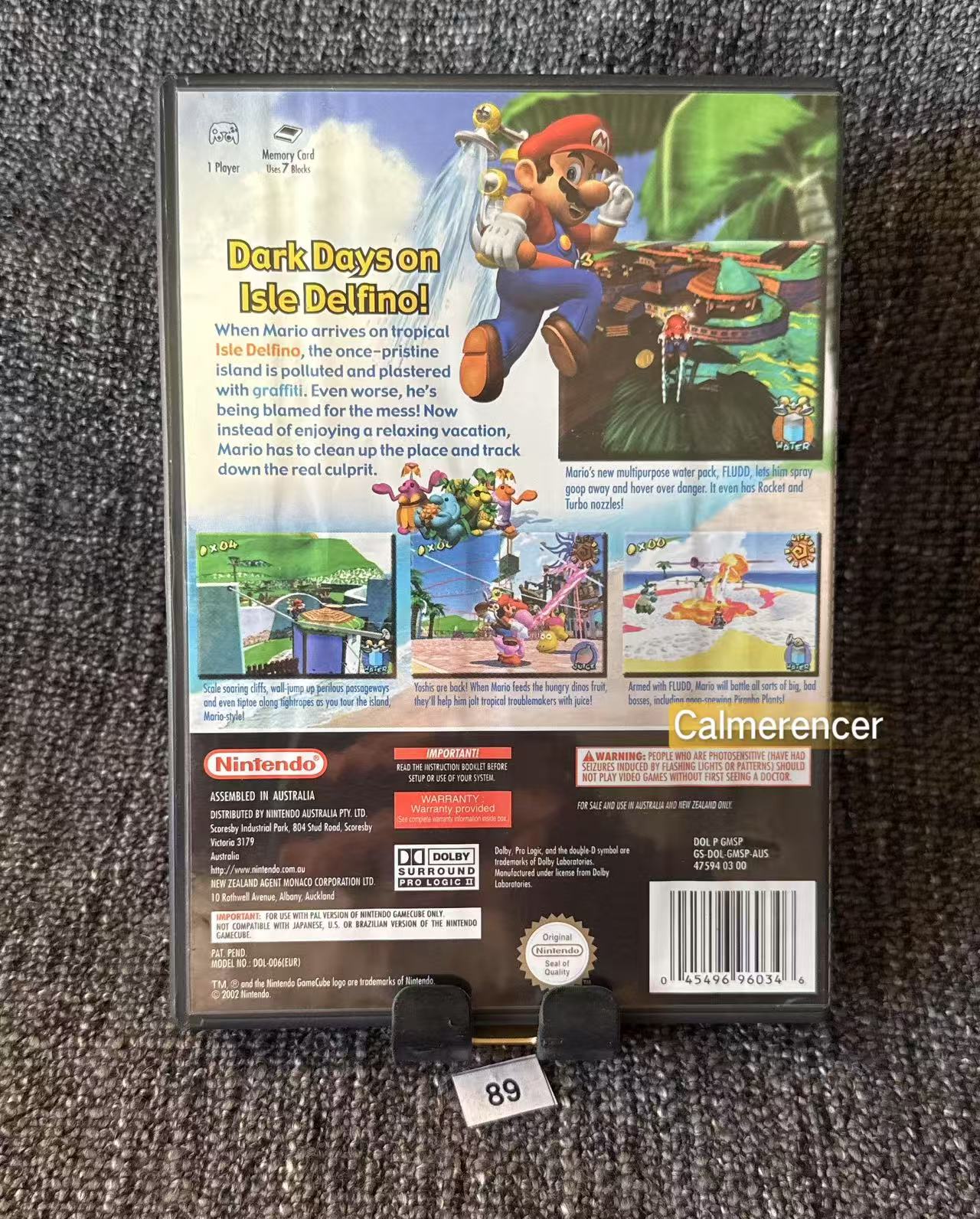 Super Mario Sunshine Game - Nintendo Gamecube - Pal Version