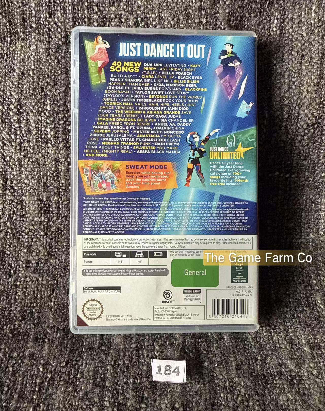 Just Dance 2022 (Nintendo Switch) Rhythm Party Game Used CIB PAL