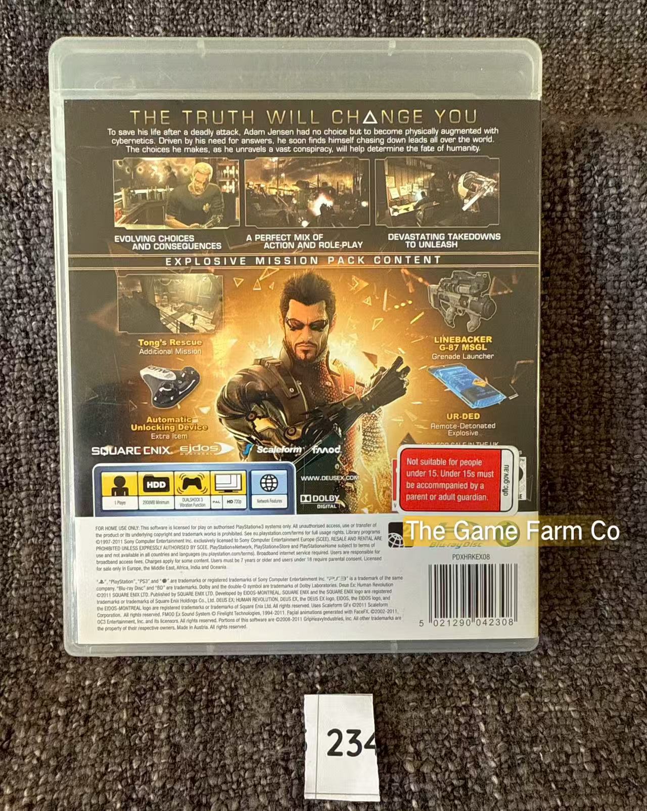Deus Ex Human Revolution Limited Edition Game - PS3 - Sony Playstation 3