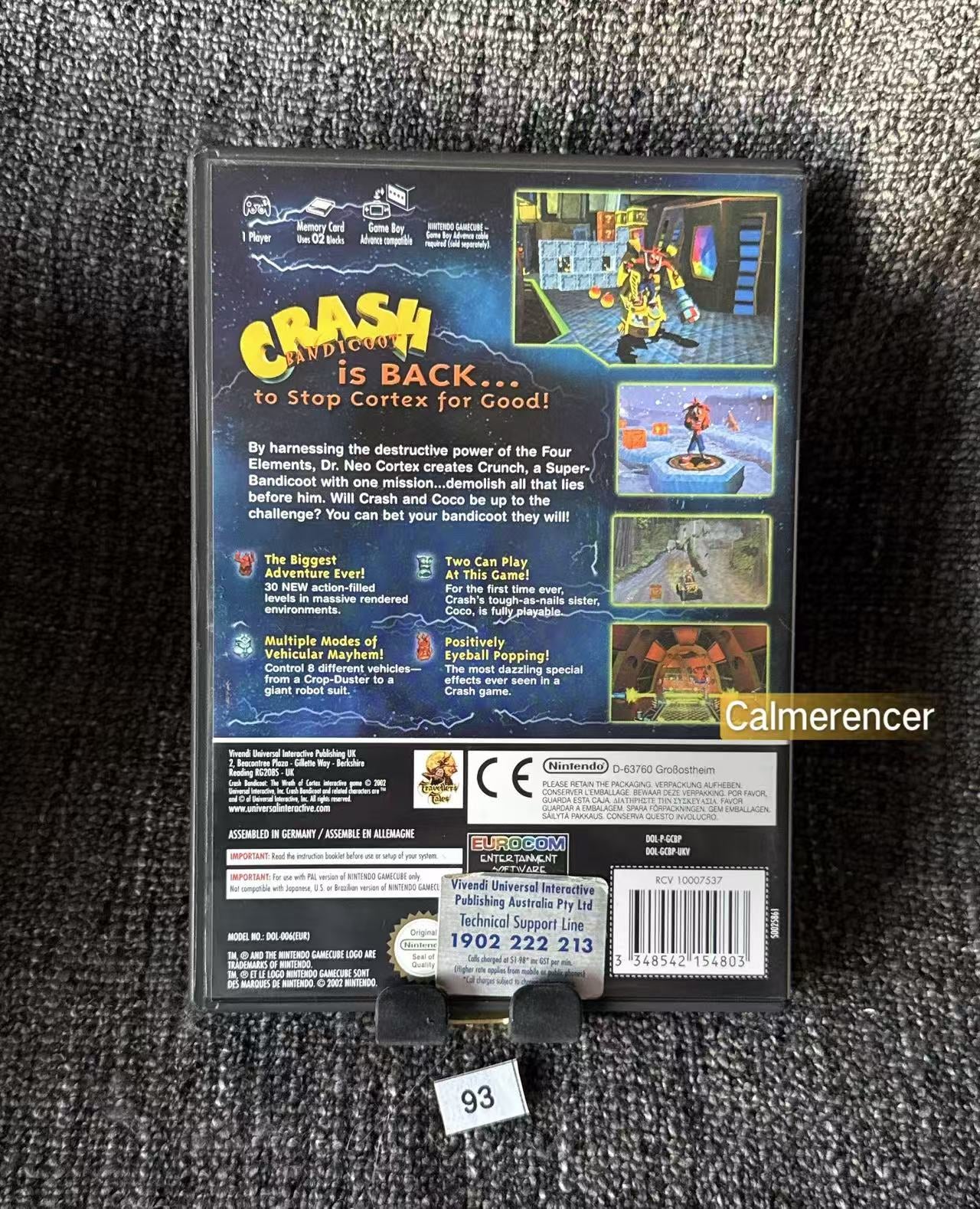 Crash Bandicoot The Wrath Of The Cortex Game - Nintendo Gamecube - Pal Version