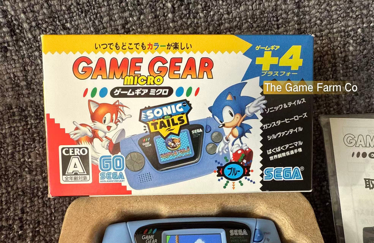 Sega Game Gear Micro Console Blue Japan 30th Anniversary Sonic & Tales Boxed