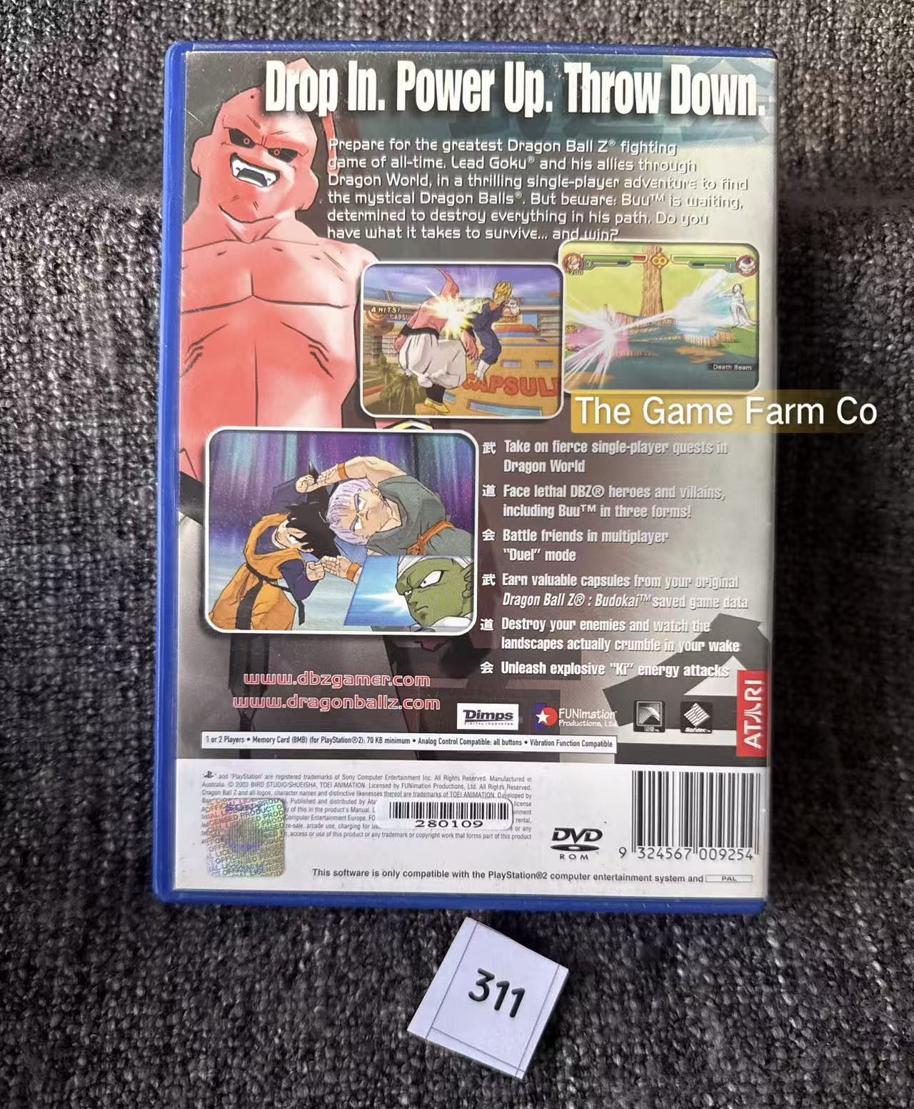 Dragon Ball Z Budokai 2 Game- Sony PlayStation 2 (PS2)