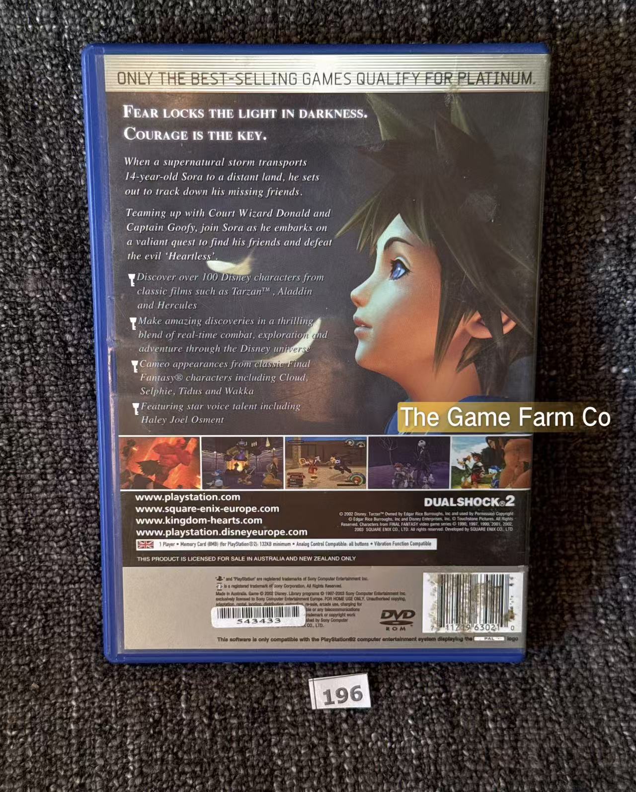 Kingdom Hearts Sony PlayStation 2 Complete PAL Tested Used