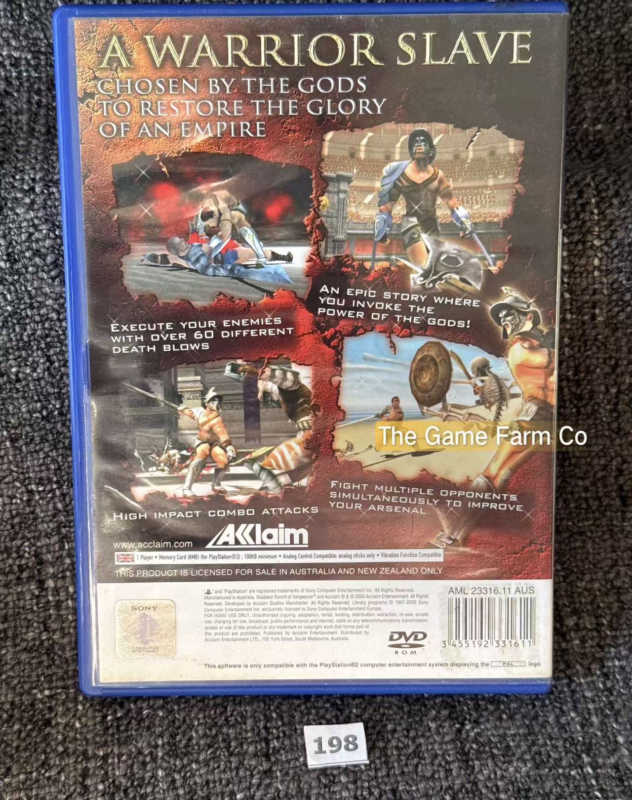 Gladiator: Sword of Vengeance PlayStation 2 Physical Game CIB PAL Tested Used