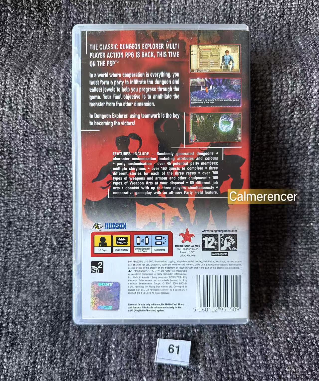 Dungeon Explorer PSP Game - Playstation Portable