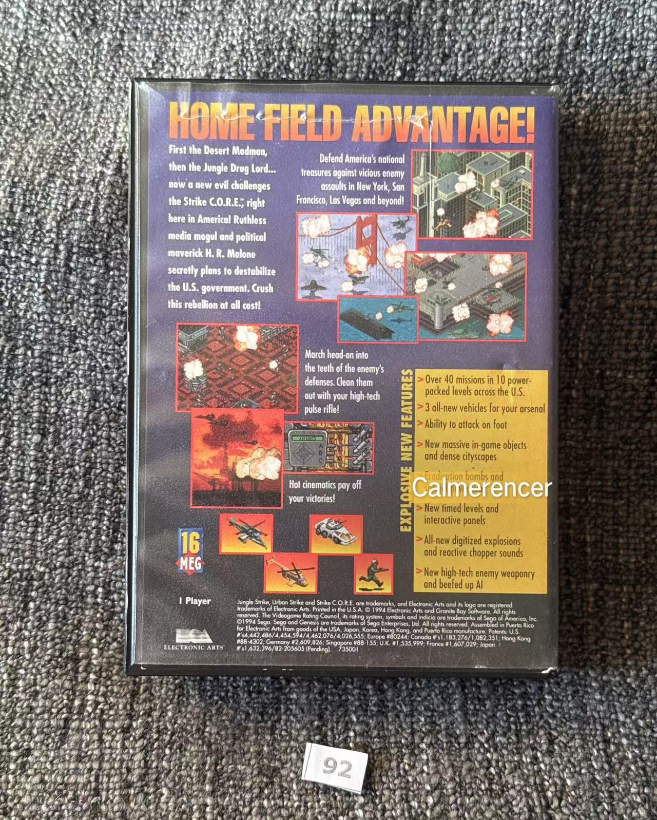 Urban Strike The Sequel To Jungle Strike Game - Sega Mega Drive