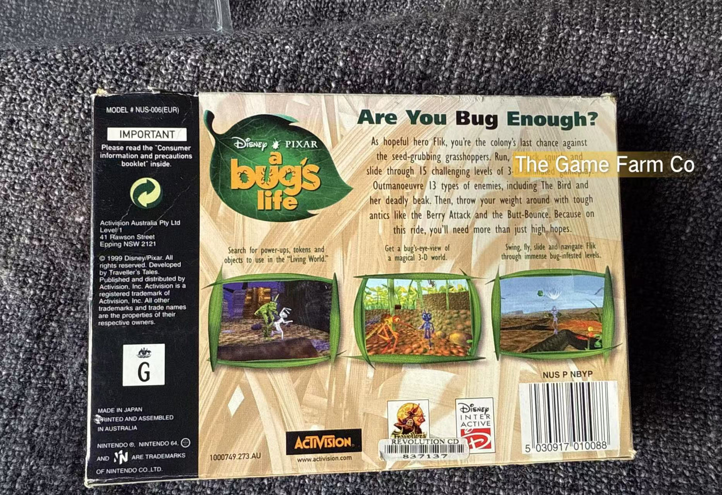 A Bugs Life Game Boxed - Nintendo 64 / N64 - Pal Version
