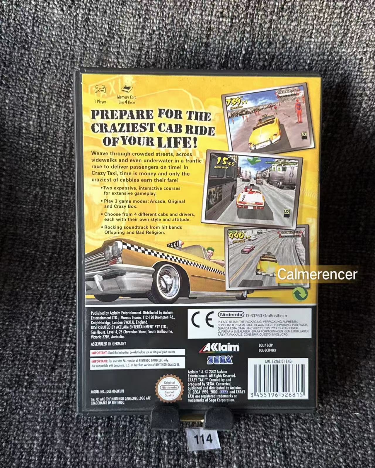 Crazy Taxi Game - Nintendo Gamecube - Pal Version