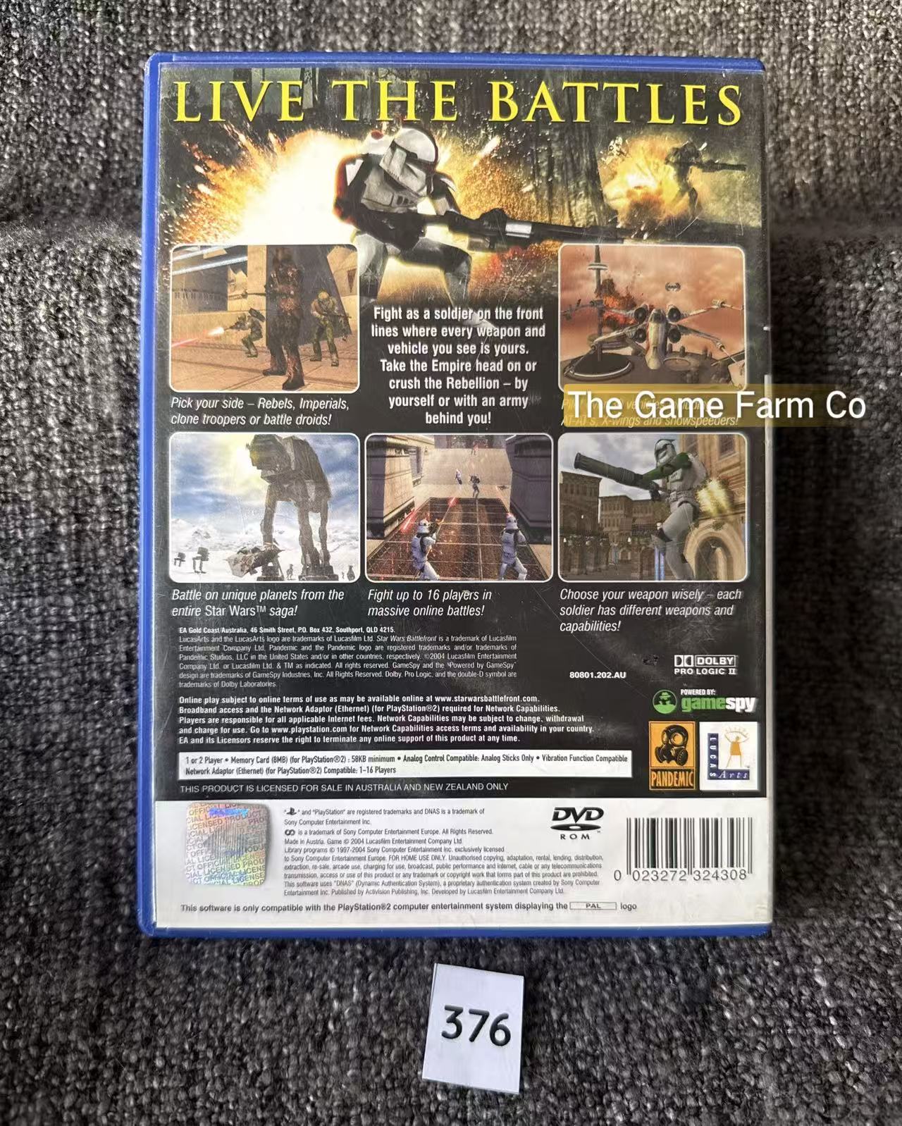 Star Wars Battlefront Game- Sony PlayStation 2 (PS2)