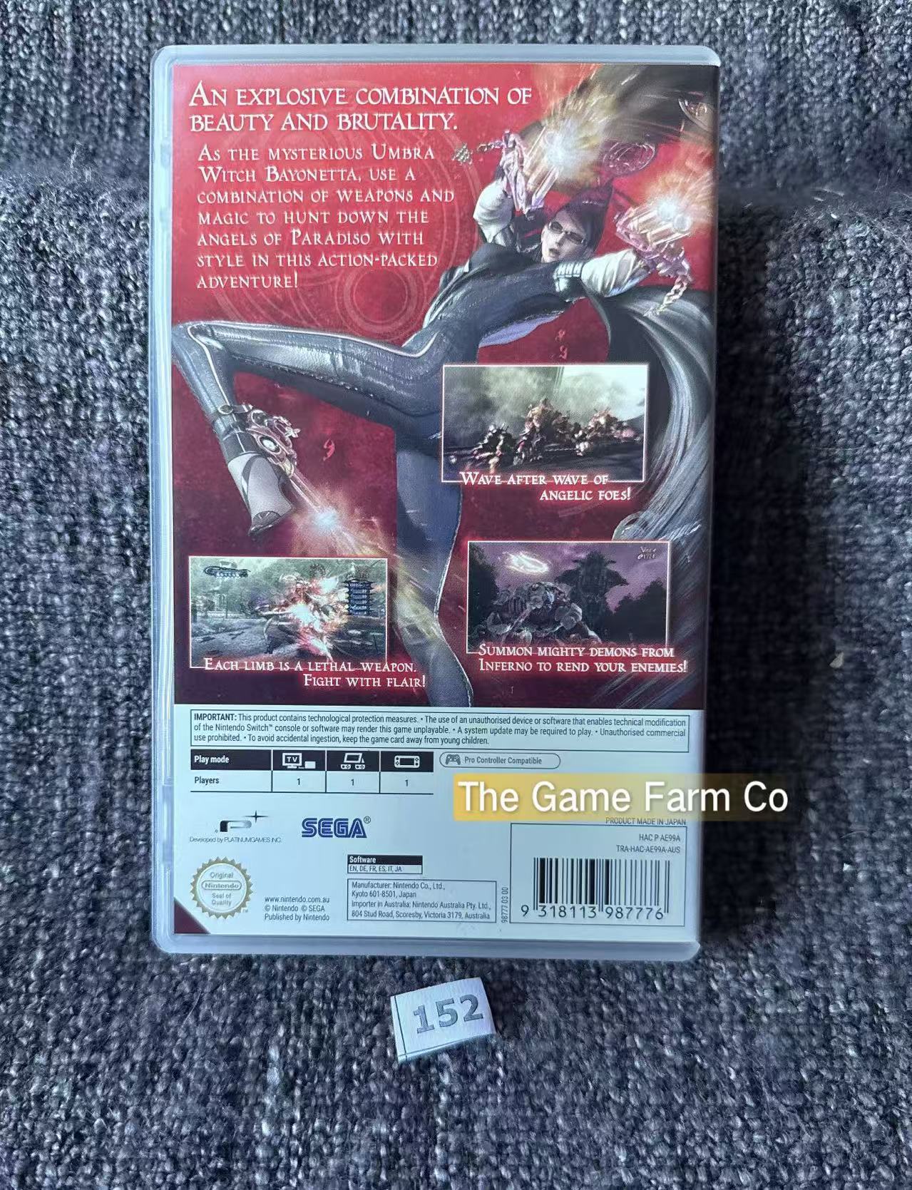 Bayonetta (Nintendo Switch) Complete CIB Physical Cartridge PAL Version
