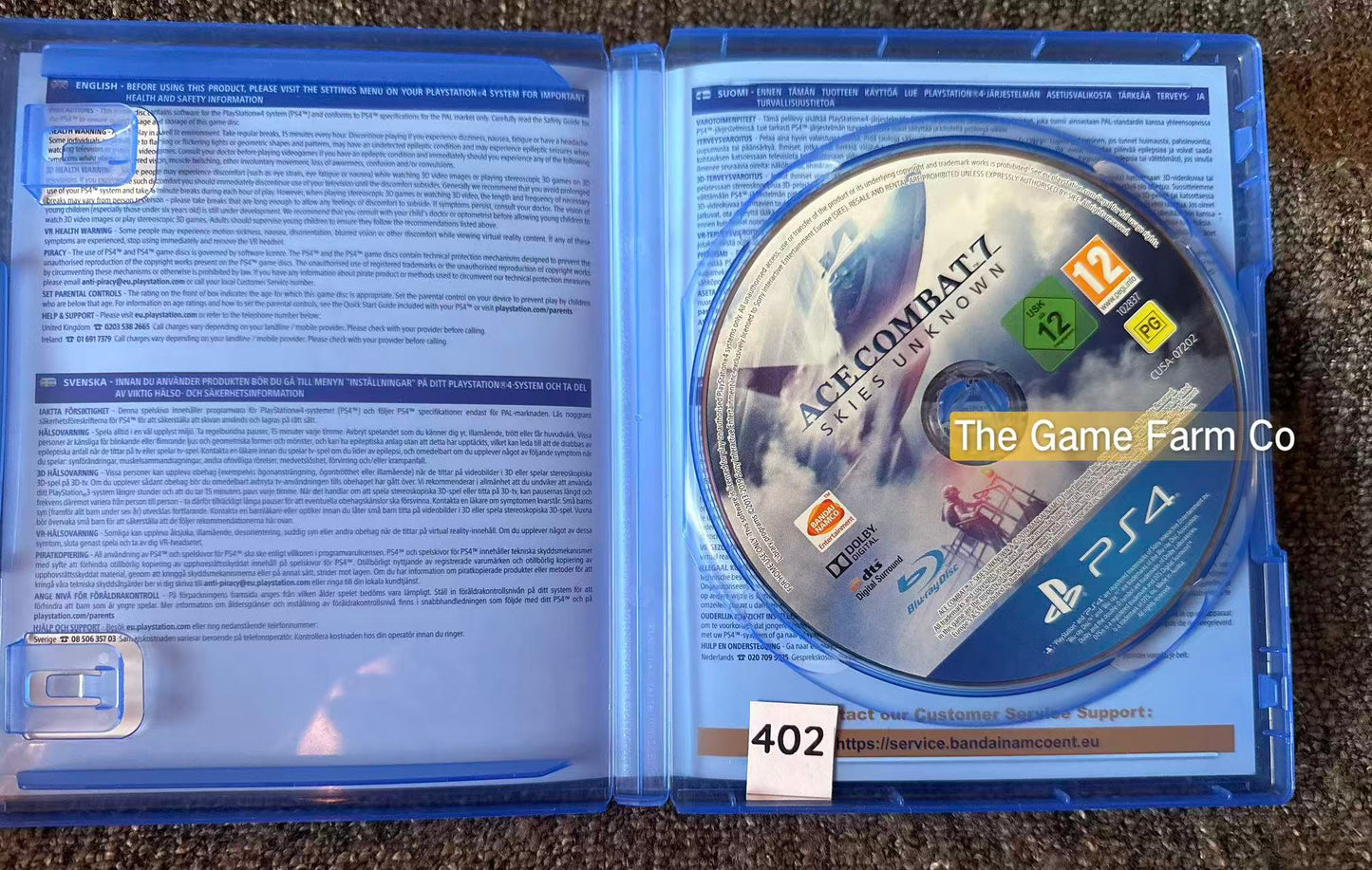 Ace Combat 7 Skies Unknown PS4 Physical Game CIB PAL Tested Used