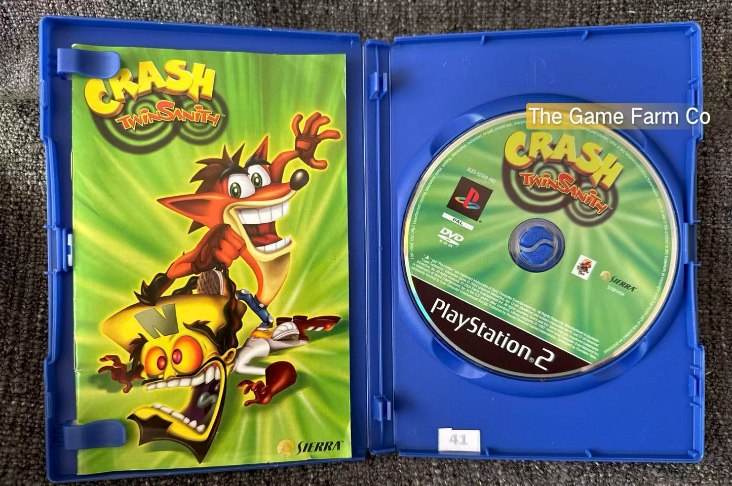 Crash Twin Insanity Game- Sony PlayStation 2 (PS2)