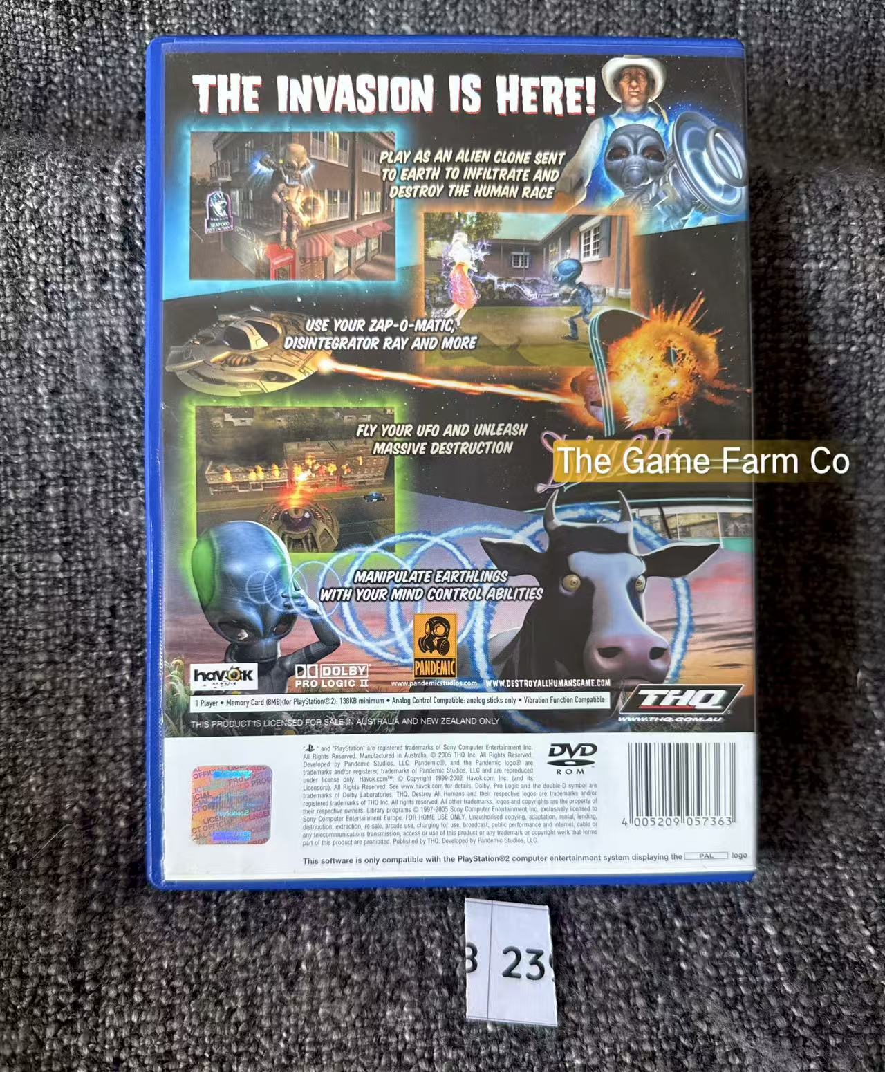 Destroy All Humans Game- Sony PlayStation 2 (PS2)