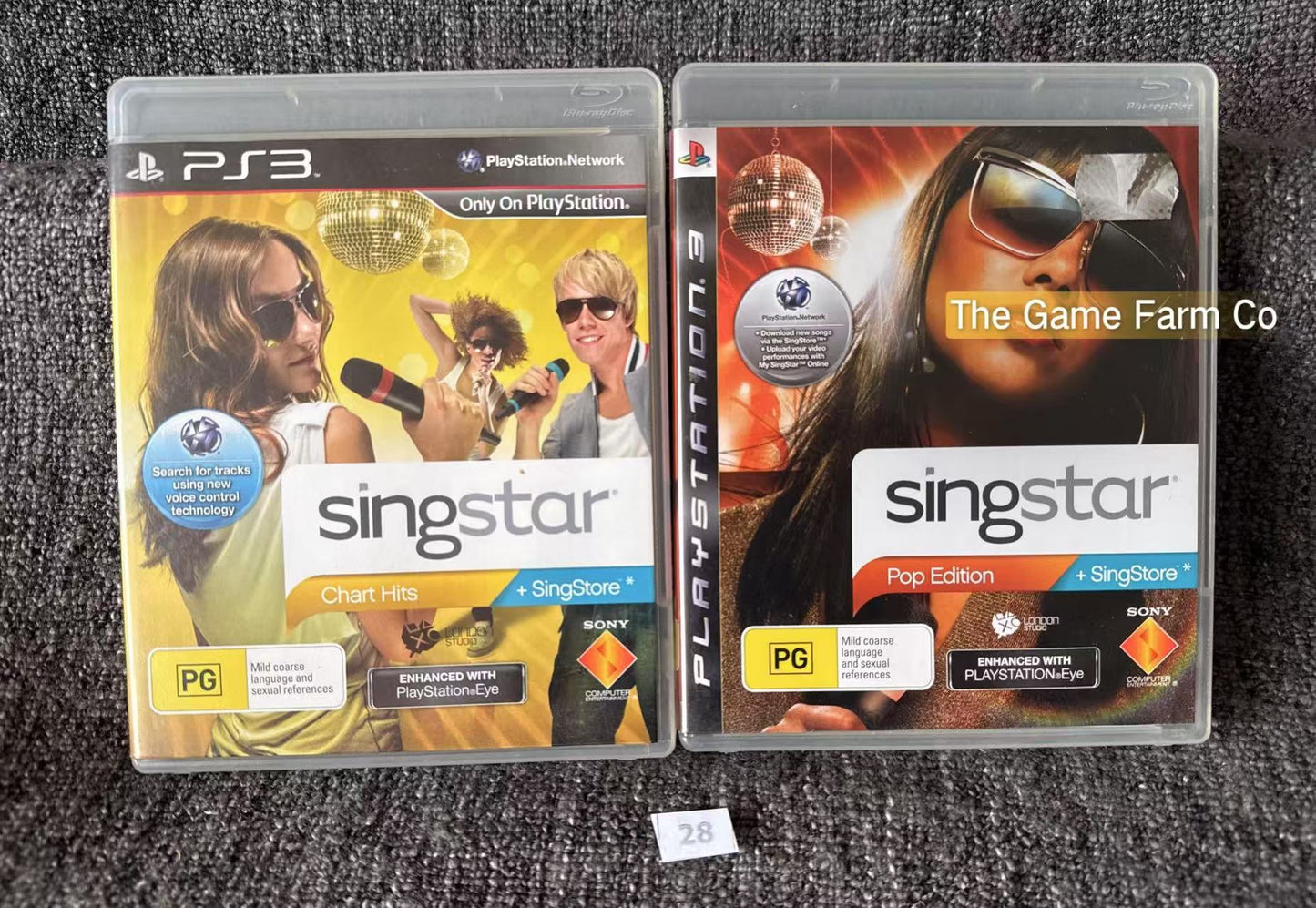 Singstar games x2 - Chart Hits + Pop Edition Game - PS3 - Sony Playstation 3