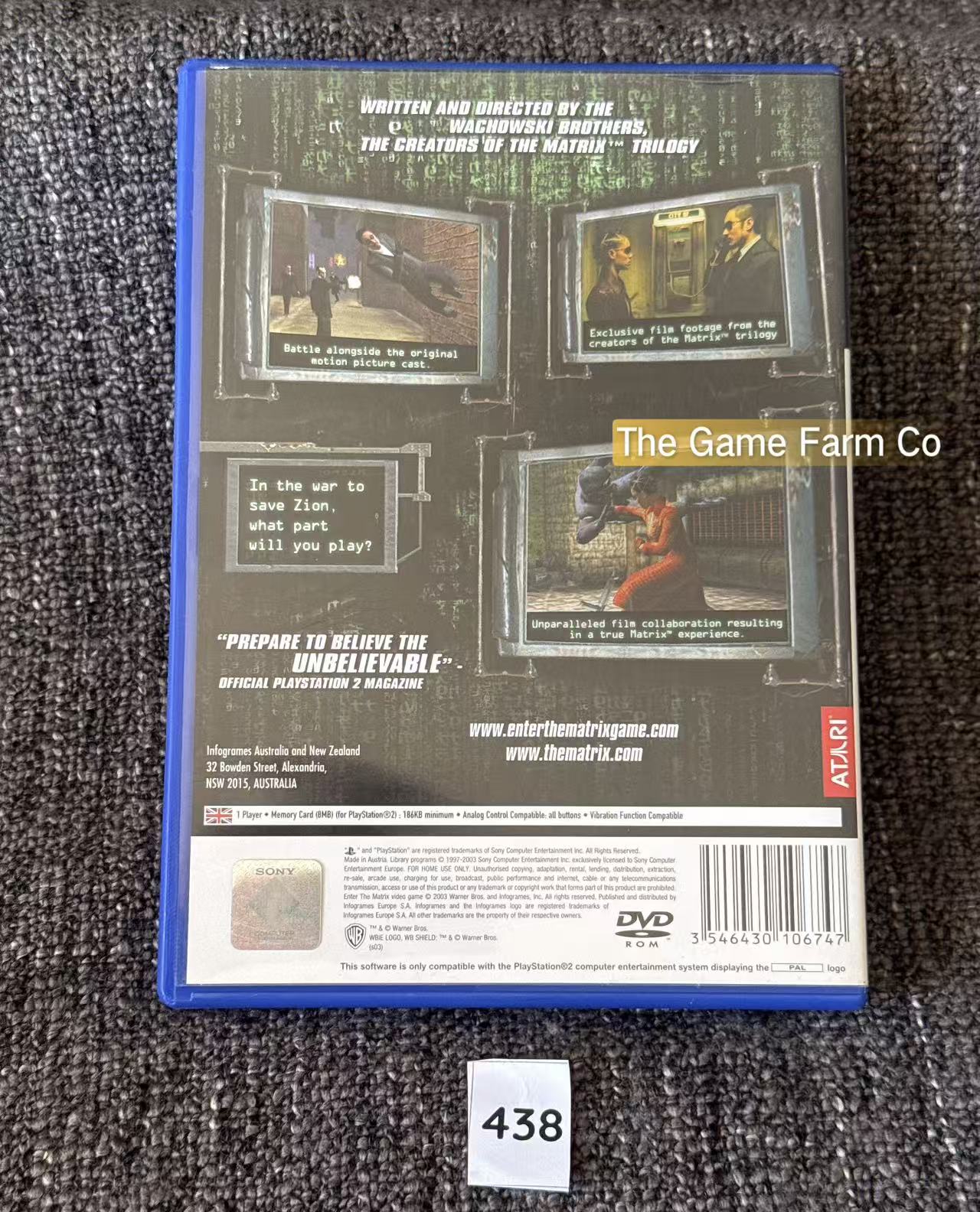 Enter the Matrix PS2 Physical Game CIB PAL Tested Used