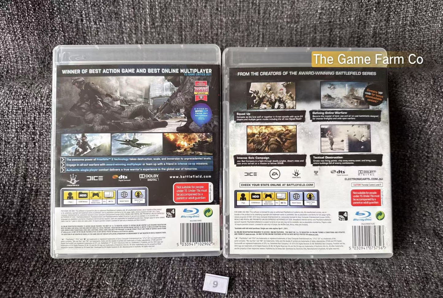 Battlefield 2 Bad company + Battlefield 3 Games - PS3 - Sony Playstation 3