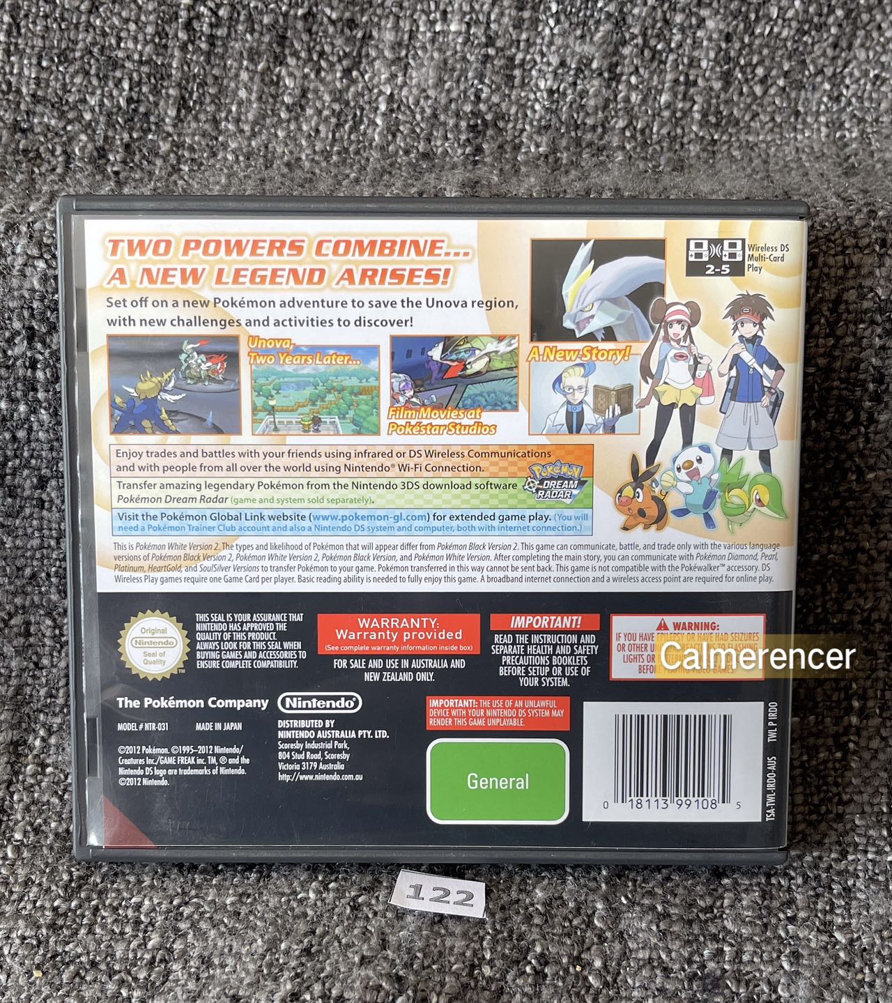 Pokemon White Version 2 Game Nintendo DS - Pal