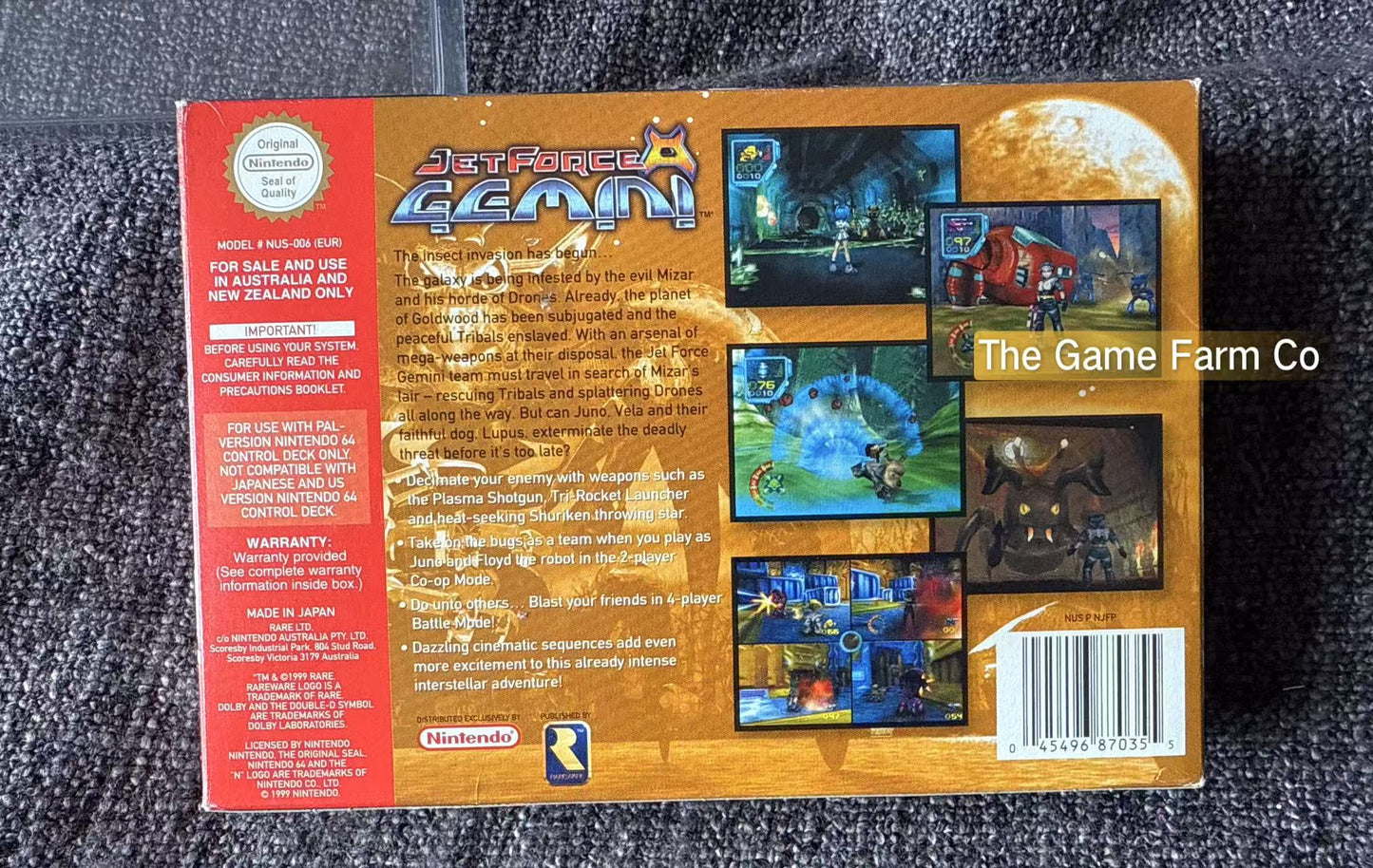 Jet Force Gemini Game Boxed - Nintendo 64 / N64 - Pal Version