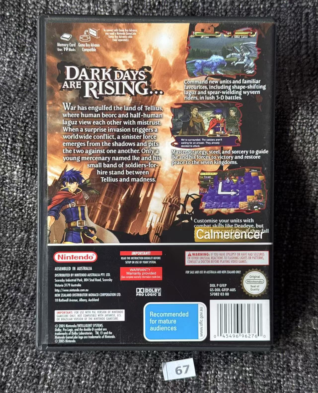 Fire Emblem Path Of Radiance Game in Excellent condition - Nintendo Gamecube - Pal Version