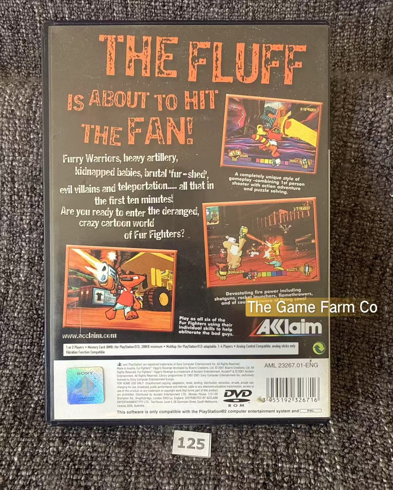 Fur FIghters Game- Sony PlayStation 2 (PS2)