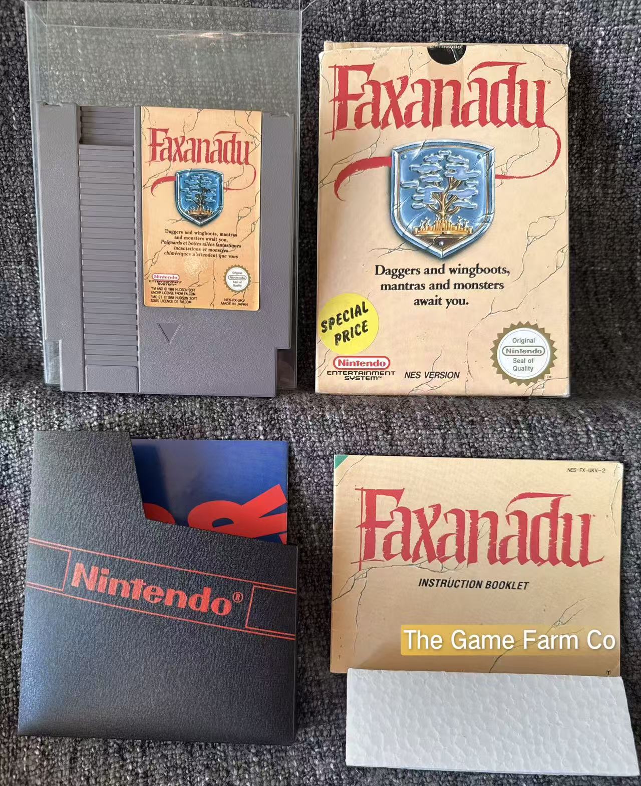 Faxanadu Boxed Game - Nes - Nintendo / Entertainment System - Pal Version
