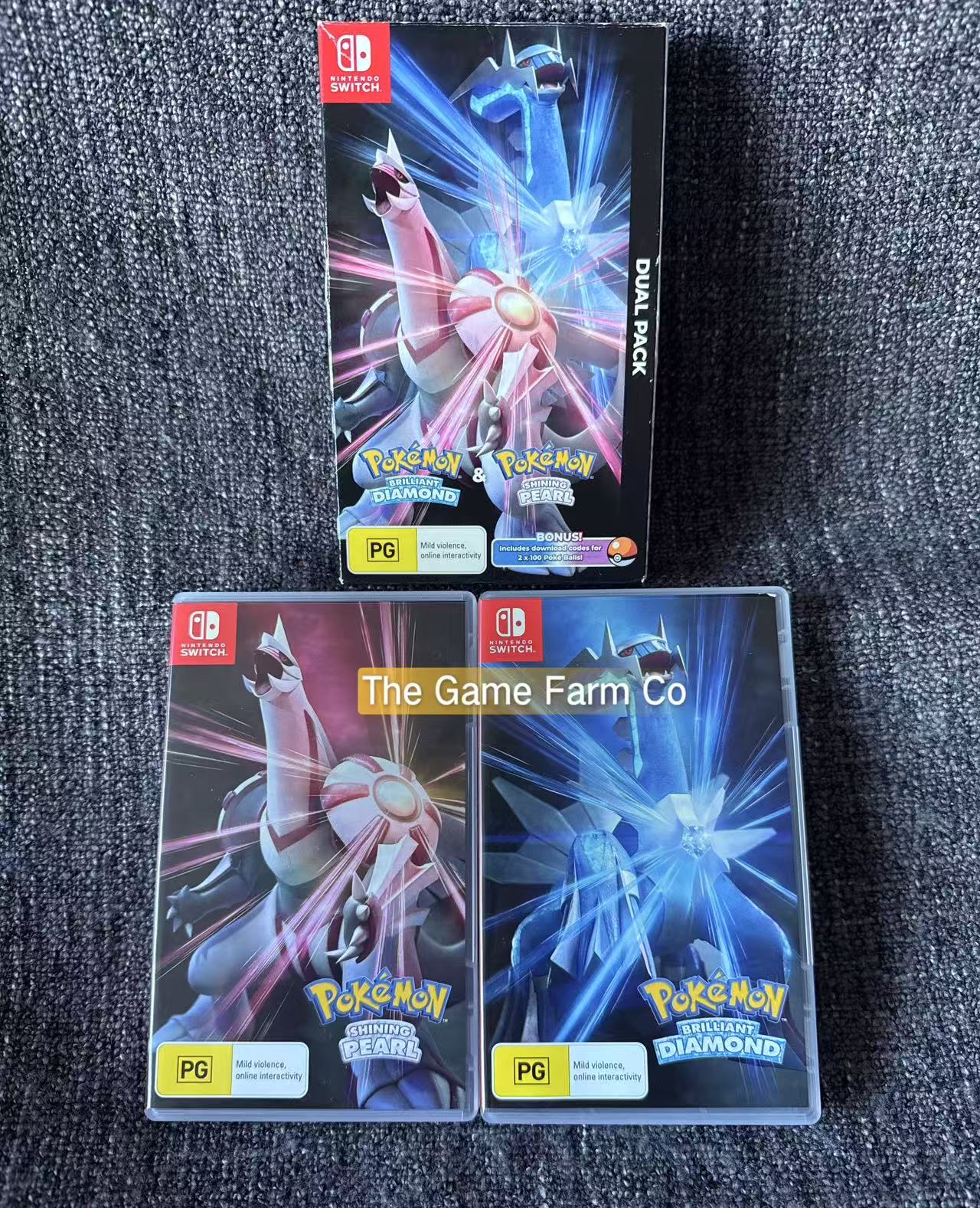 Pokémon Brilliant Diamond and Pokémon Shining Pearl Dual Pack + Unused 100x 2 Pokeball codes and steel case Switch Game - Nintendo Switch