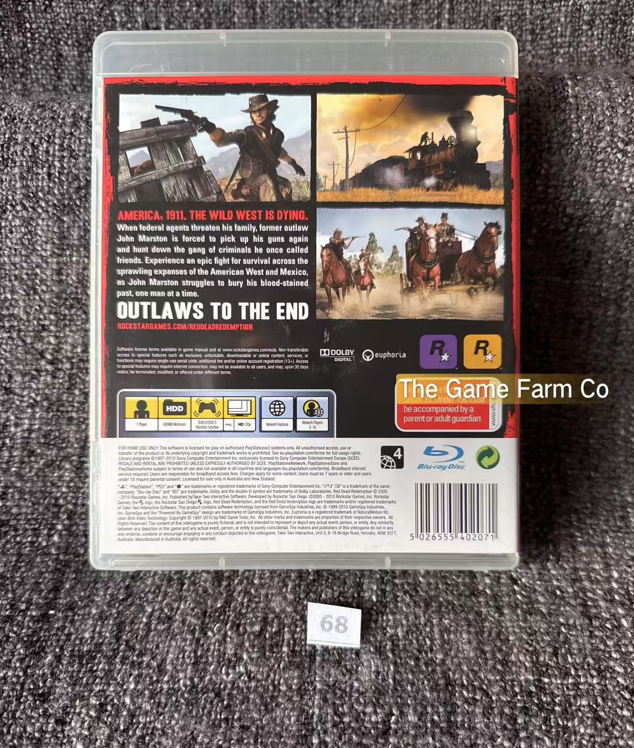 Red Dead Redemption Game - PS3 - Sony Playstation 3