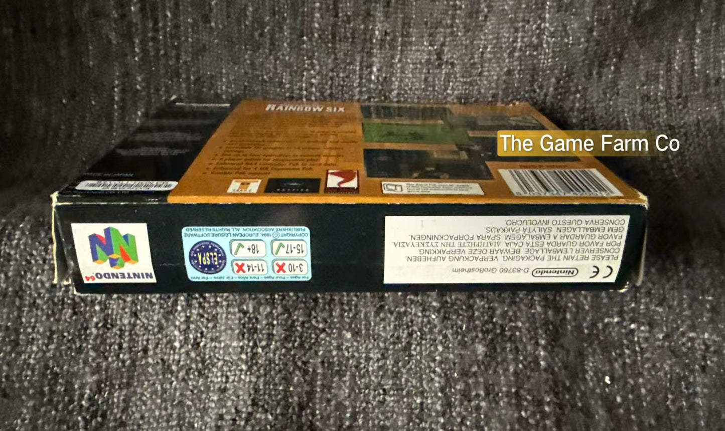 Tom Clancy's Rainbow Six (Nintendo 64 N64, 1999) Complete Box CIB Used