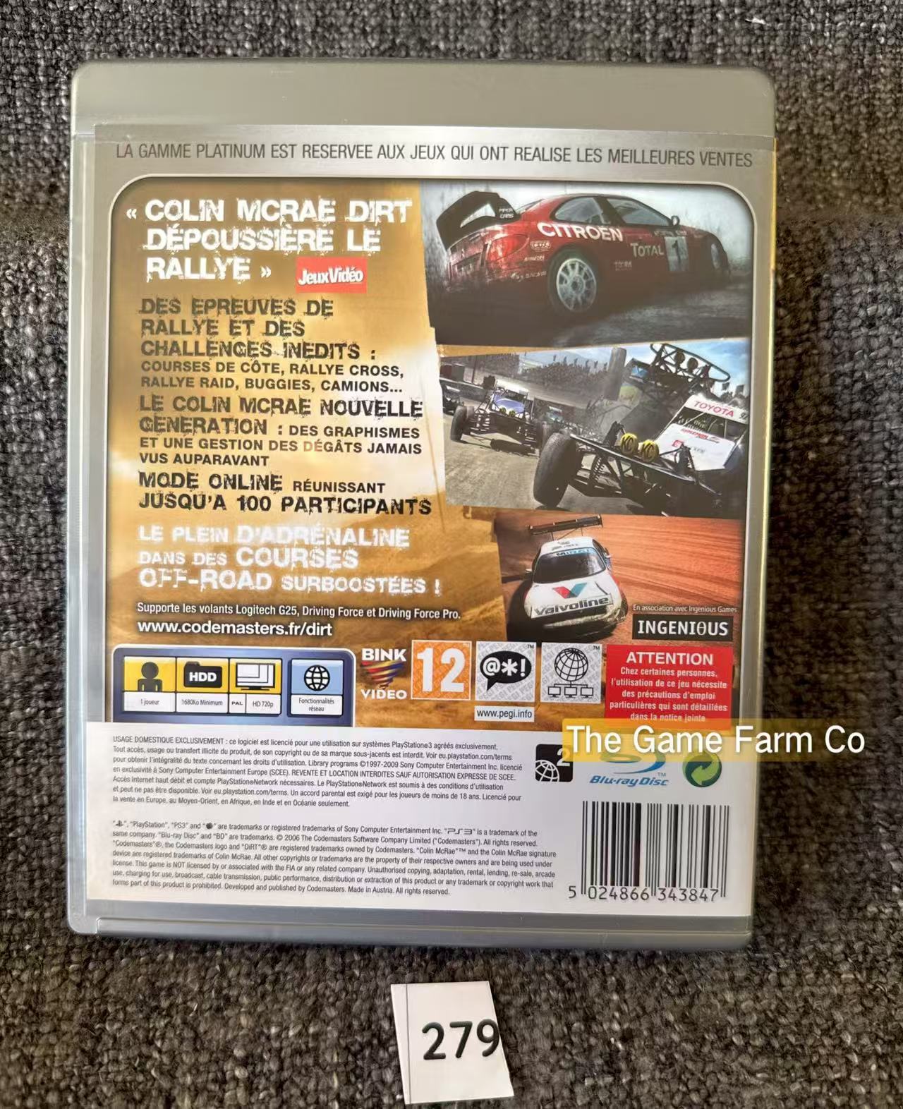 Colin Mcrae Dirt Game - PS3 - Sony Playstation 3