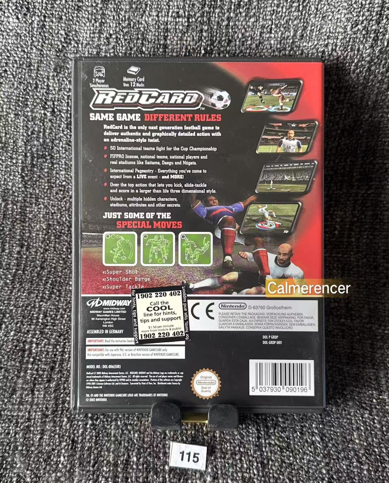 Red Card Soccer/Football Game - Nintendo Gamecube - Pal Version