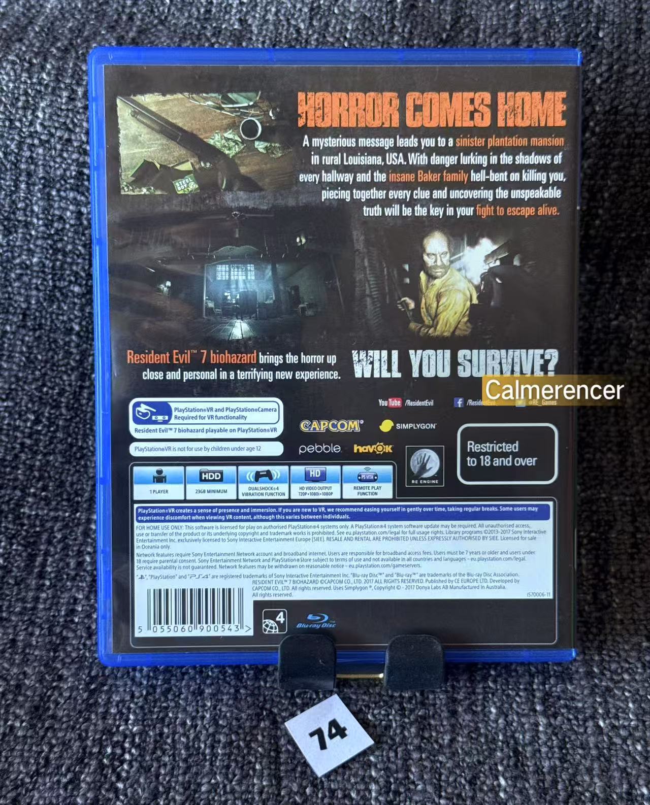 Resident Evil Biohazard  Sony Playstation 4 (PS4) Game