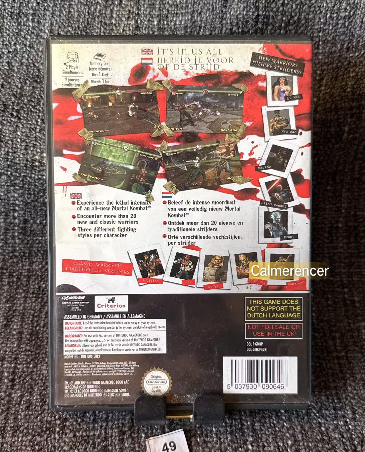 Mortal Kombat Deadly Alliance Game - Nintendo Gamecube - Pal Version