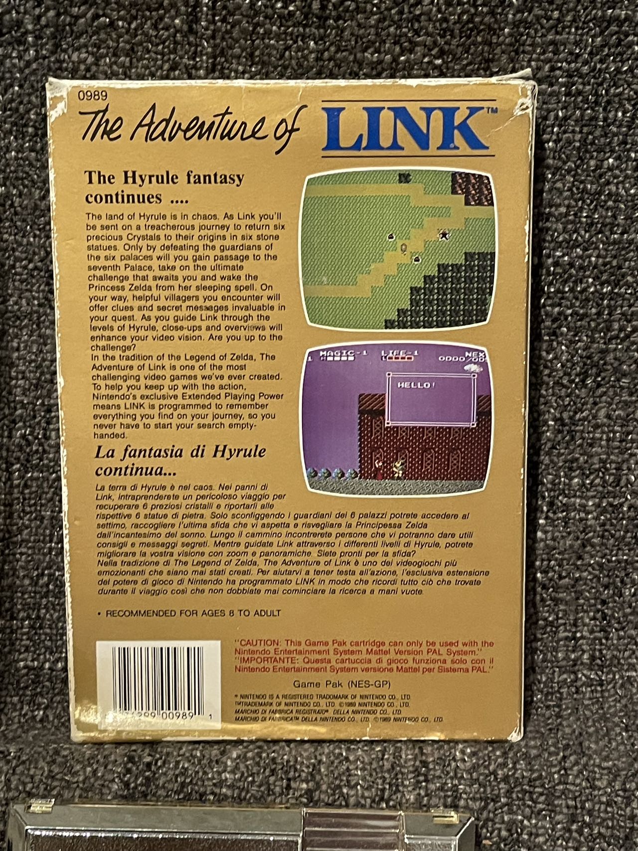 The Legend of Zelda 2 ll Game - Nes - Nintendo / Entertainment System - Pal Version