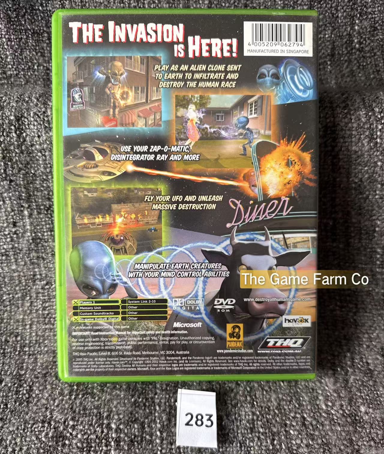 Destroy All Humans Game Microsoft Xbox Original