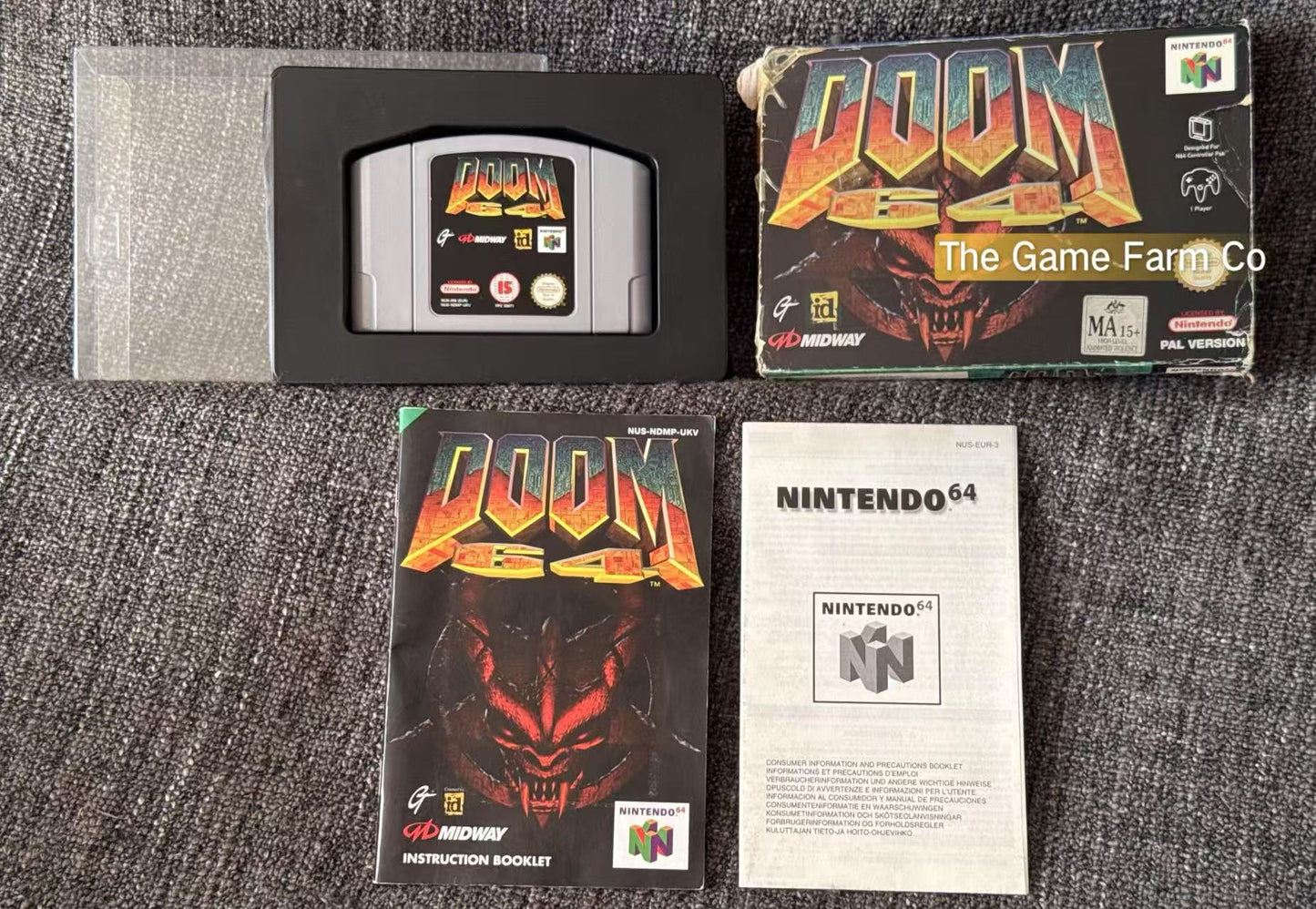 Doom 64 Game Boxed - Nintendo 64 / N64 - Pal Version