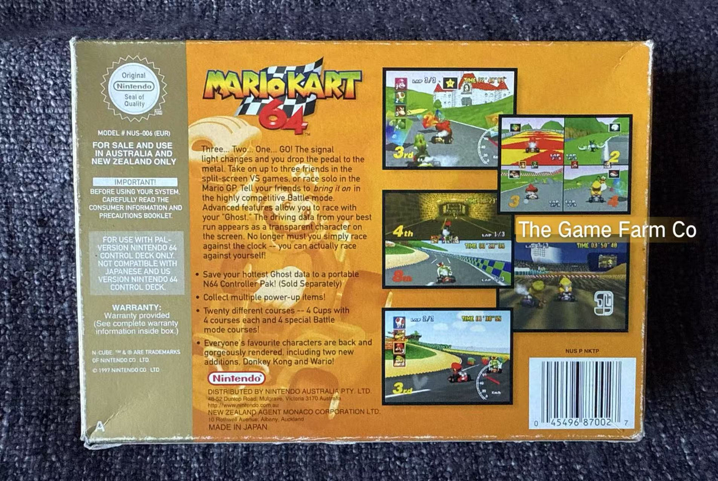 Mario Kart Game Boxed - Nintendo 64 / N64 - Pal Version