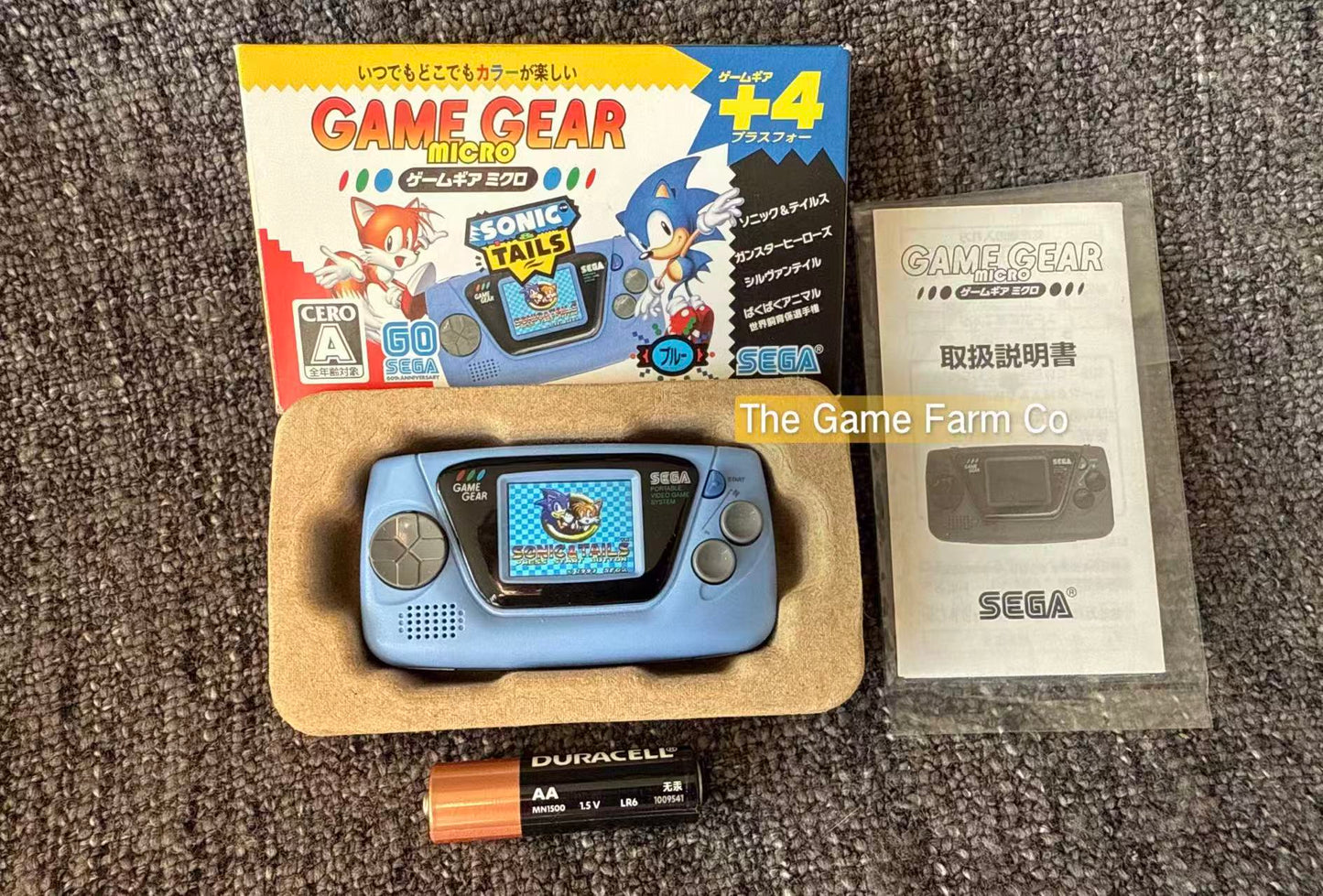 Sega Game Gear Micro Console Blue Japan 30th Anniversary Sonic & Tales Boxed