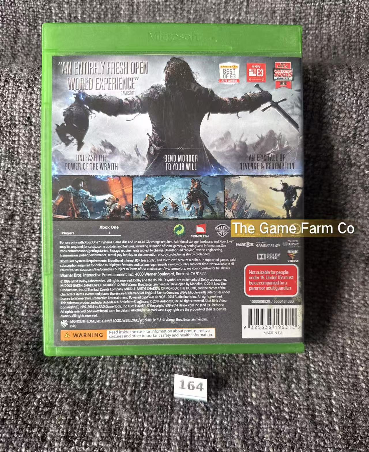 Middle Of Earth Shadow Of Mordor Game - Microsoft Xbox One